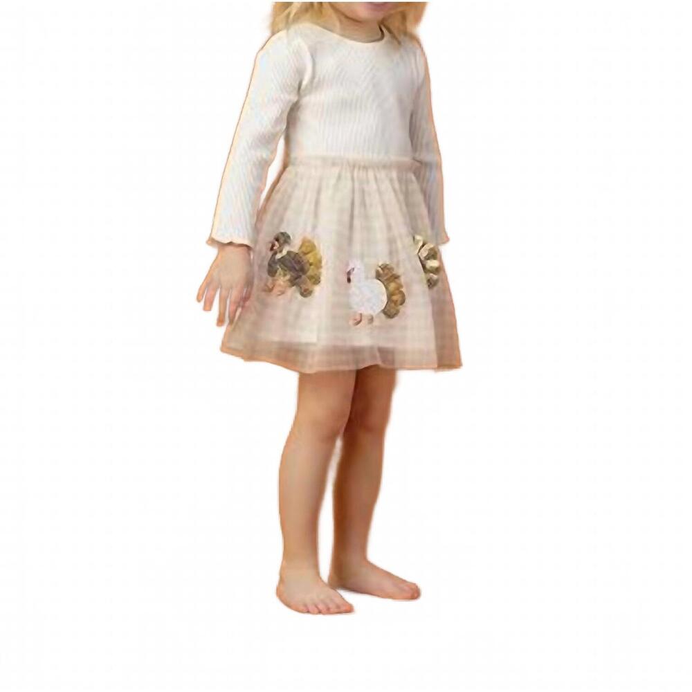 NEW MUDPIE turkey tutu dress in white